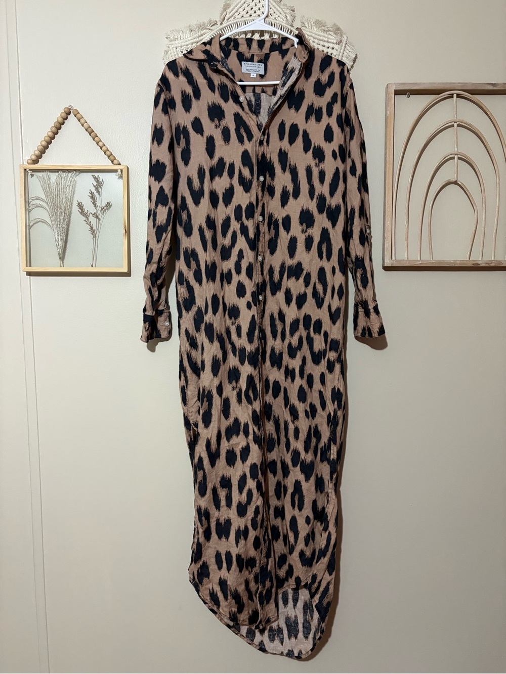 Emily Phillips Cheetah Linen Girlfriend Maxi Dress - Picture 2 of 6